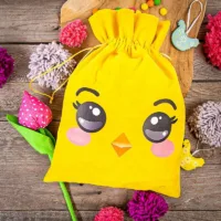 Bolsas de terciopelo de  26 x 35 cm con estampado: pollito Todos los productos