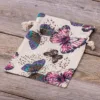 Bolsita estilo lino con la impresión 15 x 20 cm - natural / mariposa Para niños