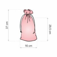 Bolsita estilo lino con la impresión 16 x 37 cm - natural / rosas Bolsas de lino