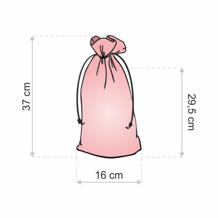 Bolsita estilo lino con la impresión 16 x 37 cm - natural / rosas Bolsas de lino