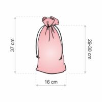 Bolsita estilo lino con la impresión 16 x 37 cm - natural / flores rosadas Lifehack: ideas inteligentes