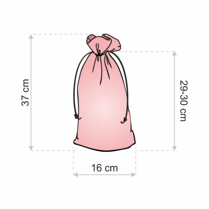 Bolsita estilo lino con la impresión 16 x 37 cm - natural / flores rosadas Lifehack: ideas inteligentes
