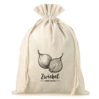 Bolsa grande estilo lino con la impresión 30 x 40 cm - para cebollas (DE) Bolsas grandes 30x40 cm