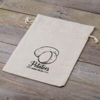 Bolsa grande estilo lino con la impresión 35 x 50 cm - para papas (EN) Bolsas con cierre rápido y fácil