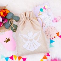 Bolsa de yute 22 x 30 cm- ángel blanco Todos los productos