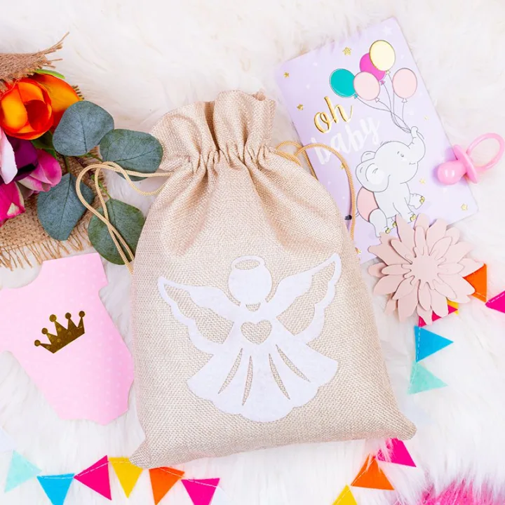 Bolsa de yute 22 x 30 cm- ángel blanco Todos los productos