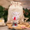 Bolsa de yute 26 x 35 cm- ángel blanco Bolsa de yute