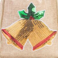 Bolsa de yute 26 x 35 cm - Navidad, Campanas Bolsas ocasionales