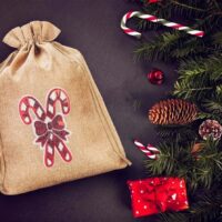 Bolsa de yute 26 x 35 cm - Navidad Bolsa de yute