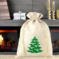 Bolsa de yute 26 x 35 cm - Navidad Bolsa de yute