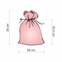 Bolsa grande de yute 26 x 35 cm - rojo Bolsas grandes de yute