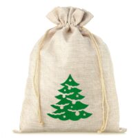 Bolsa de yute 30 x 40 cm - árbol de Navidad Bolso de la Navidad