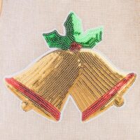 Bolsa de yute 30 x 40 cm - Navidad, Campanas Bolsa de yute
