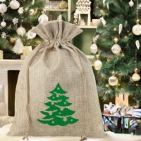 Bolsa de yute 30 x 40 cm - Navidad Bolsas con impresion