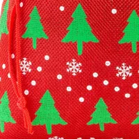 Bolsa grande de yute 30 x 40 cm - rojo / árbol de Navidad Todos los productos