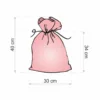 Bolsa grande de yute 30 x 40 cm - rojo / árbol de Navidad Bolsas grandes de yute