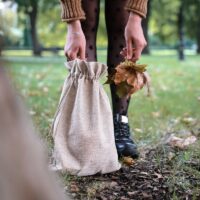 Bolsa grande de yute 45 x 60 cm - natural Bolsas con cierre rápido y fácil