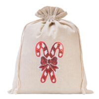 Bolsa estilo lino 26 x 35 cm - Navidad Bolsas oscuras naturales