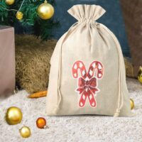 Bolsa estilo lino 26 x 35 cm - Navidad Bolsas de lino