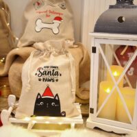 Bolsa estilo lino 30 x 40 cm con la impresión Navidad