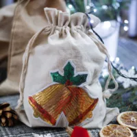 Bolsa estilo lino 30 x 40 cm - Navidad Uso