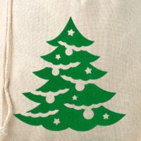 Bolsa estilo lino 30 x 40 cm - Navidad Bolsas grandes 30x40 cm
