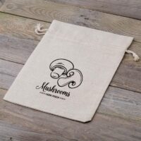 Bolsa estilo lino con la impresión 22 x 30 cm - natural / para setas (EN) Compras y almacenamiento cocina