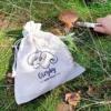 Bolsa estilo lino con la impresión 22 x 30 cm - natural / para setas (PL) Jardín y plantas de interior