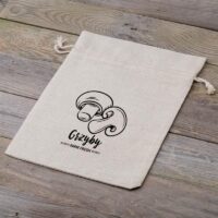 Bolsa estilo lino con la impresión 22 x 30 cm - natural / para setas (PL) Bolsas grandes