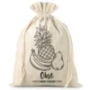 Bolsa grande estilo lino 30 x 40 cm con la impresión - fruta (DE) Compras y almacenamiento cocina