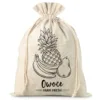 Bolsa grande estilo lino 30 x 40 cm con la impresión - fruta (PL) Compras y almacenamiento cocina
