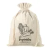 Bolsa grande estilo lino con la impresión 30 x 40 cm - para verduras (EN) Compras y almacenamiento cocina
