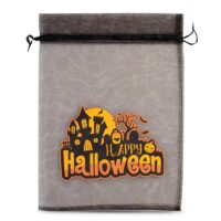 Bolsas de halloween (nro.1) de organza 30 x 40 cm - negro Bolsas negras