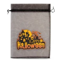 Bolsas de halloween (nro.1) de organza 40 x 55 cm - negro Bolsas grandes 40x55 cm