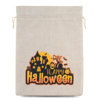 Bolsas de halloween (nro.1) de yute 30 x 40 cm - natural claro Bolsas grandes de yute