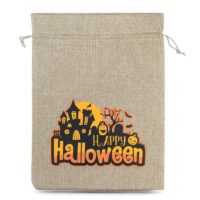 Bolsas de halloween (nro.1) de yute, 30 x 40 cm - natural Bolsas grandes de yute