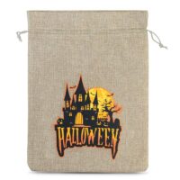 Bolsas de halloween (nro.2) de yute, 30 x 40 cm - natural Bolsas grandes de yute