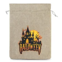 Bolsas de halloween (nro.2) de yute, 30 x 40 cm - natural Bolsas grandes de yute