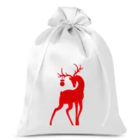 Bolsas de satén 26 x 35 cm - Navidad -Ciervo Bolso de la Navidad
