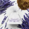 Bolsas de organza 10 x 13 cm - blanco con impresión (lavanda) Bolsas para lavanda