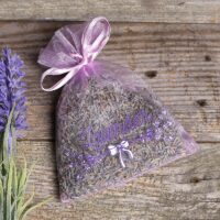 Bolsas de organza 10 x 13 cm - violeta claro con impresión (lavanda) Lifehack: ideas inteligentes