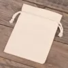 Bolsas de algodón 11 x 14 cm - natural Bolsas de algodón