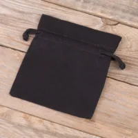 Bolsas de algodón 11 x 14 cm - negro Bolsas de algodón