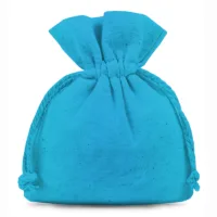 Bolsas de algodón 11 x 14 cm - turquesa Bolsas pequeñas 11x14 cm