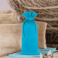Bolsas de algodón 11 x 20 cm - turquesa Bolsas turquesa