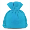 Bolsas de algodón 12 x 15 cm - turquesa Bolsas turquesa