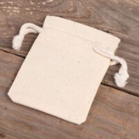 Bolsas de algodón 6 x 8 cm - natural Para mascota