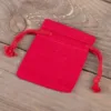 Bolsas de algodón 6 x 8 cm - rojo Día de la Mujer