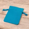 Bolsas de algodón 8 x 10 cm - turquesa Semana Santa