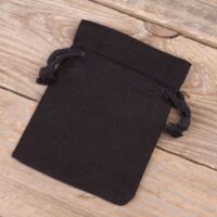 Bolsas de algodón 9 x 12 cm - negro Bolsas pequeñas